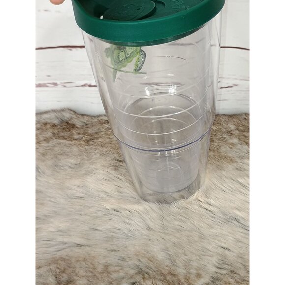 Tervis 24 Oz Clear Tumbler W/ Green Lid & Embroidered Sea Turtle Design - Picture 3 of 7